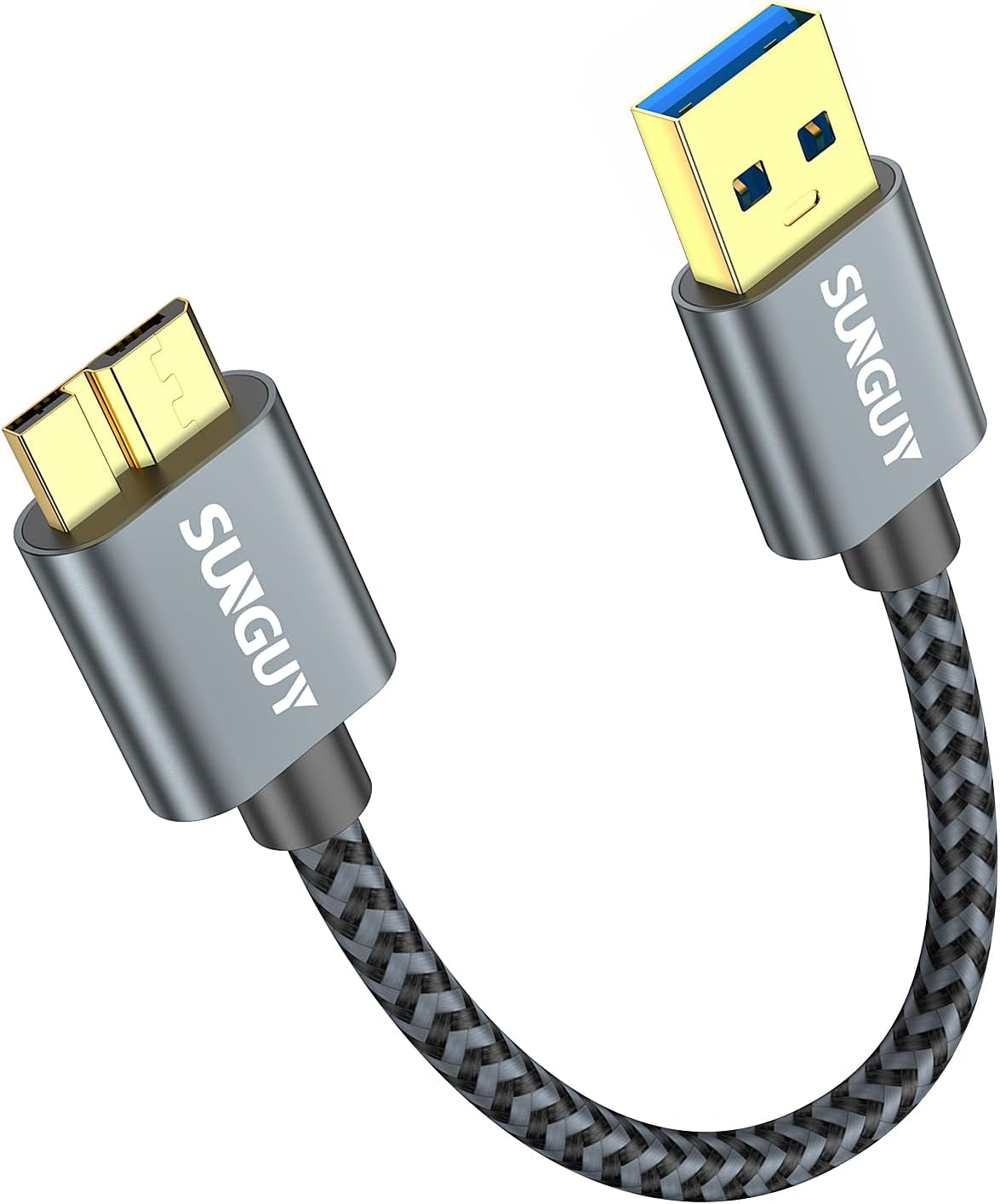Detalle de SUNGUY USB 3.0 Micro B Cable 2m, 5Gbps