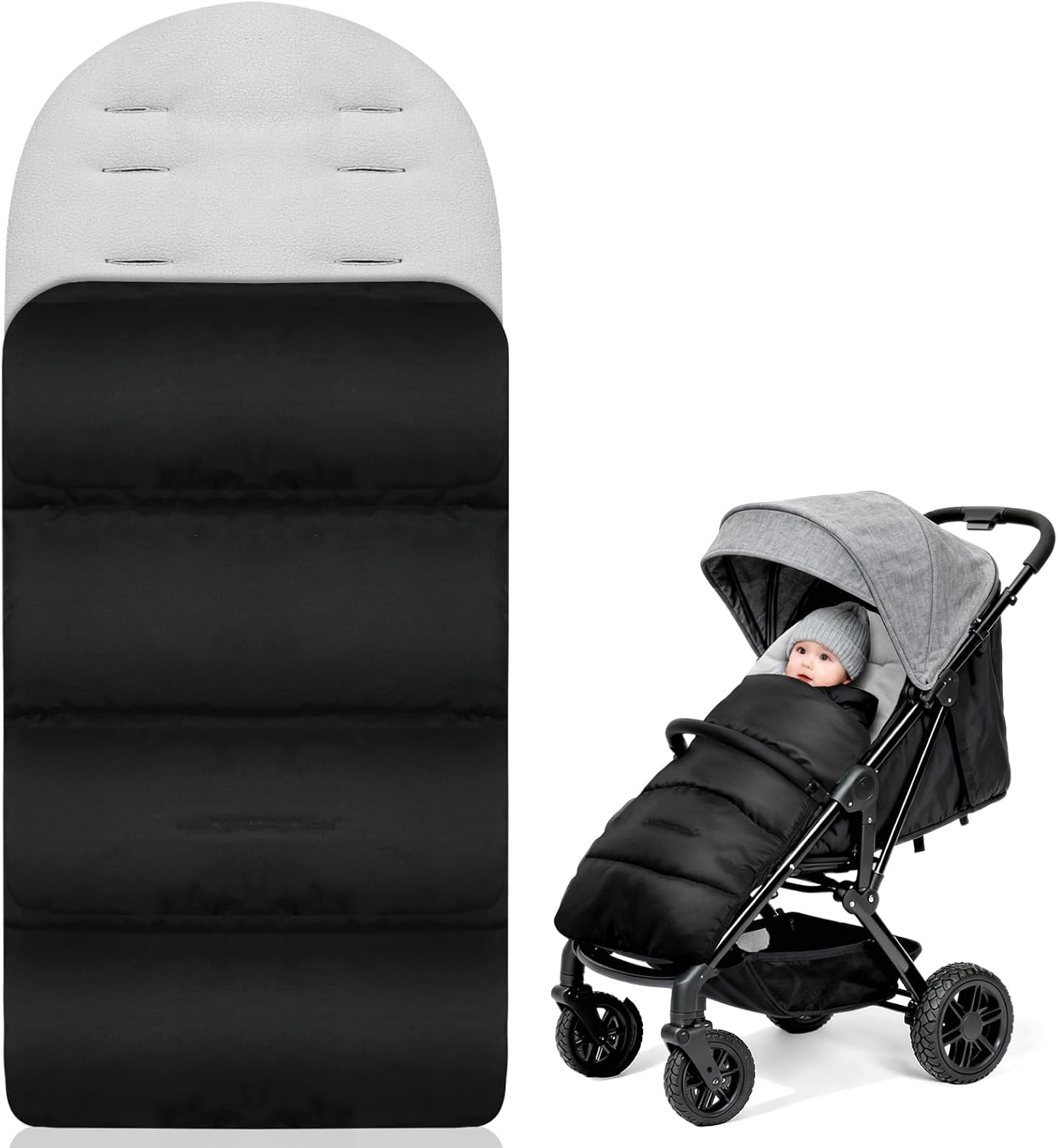 AOOWU chancelière bébé imperméable pour poussette (emmaillotage, hiver)