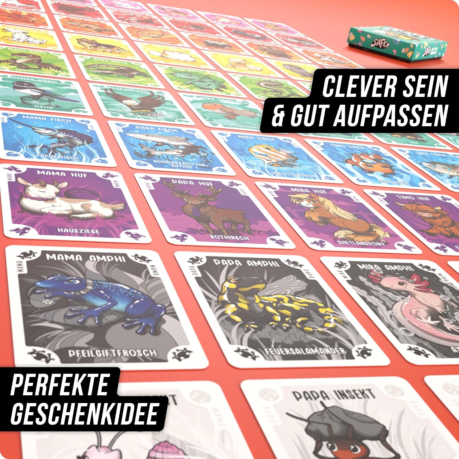 Detalle 1 de DENKRIESEN Safe! Kartenspiel für Familie
