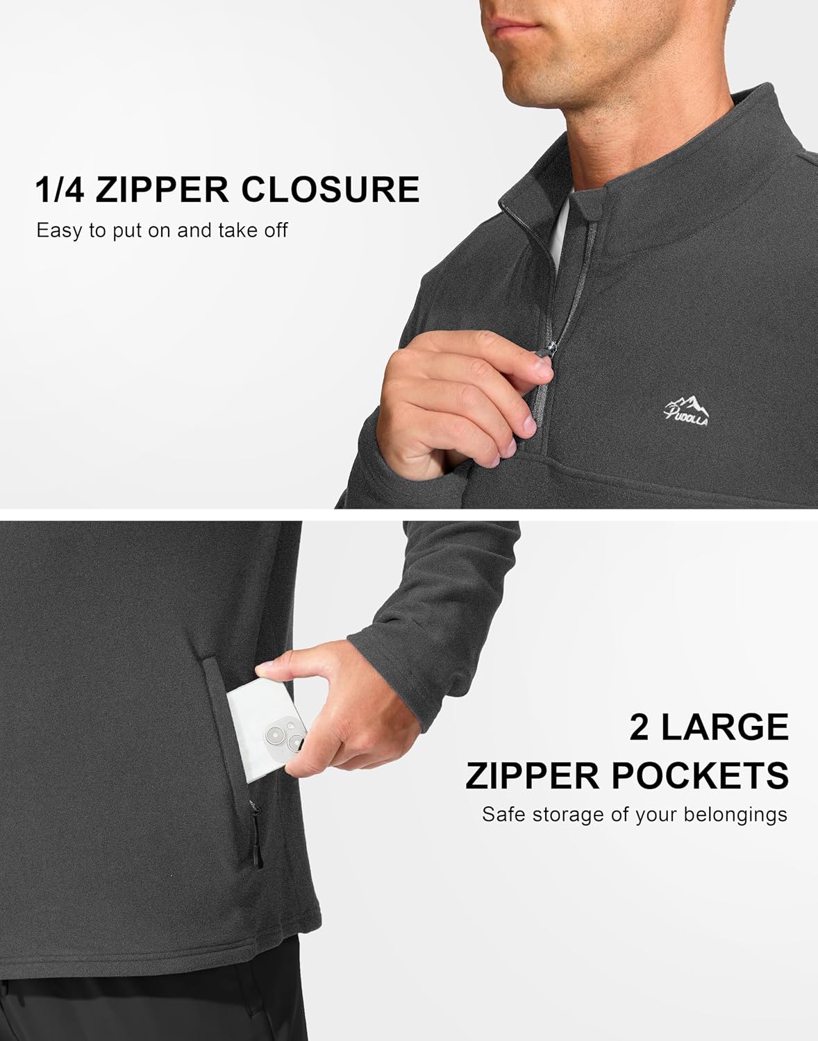 Thumbnail 3 de Quarter-Zip Fleece Golf Pullover 1/4-Zip