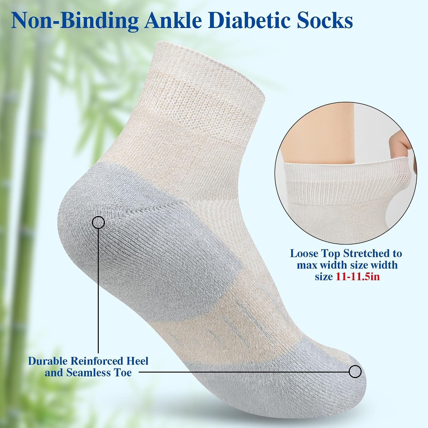 Detalle de NOLUNT Diabetic Socks, Bamboo Viscose