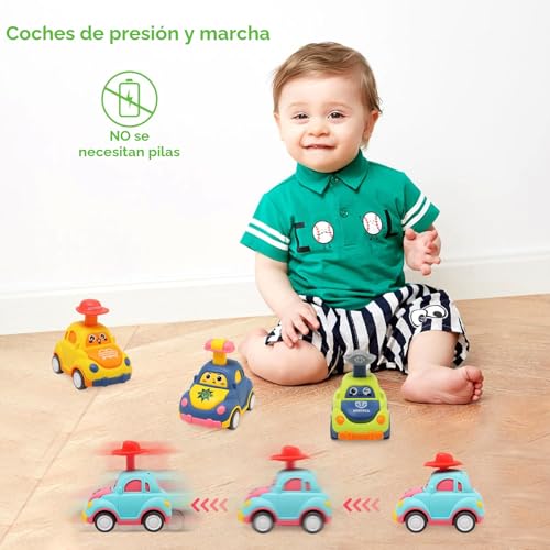 Thumbnail 3 de BelleStyle Coches Juguete para Bebés 1 Año — Conjunto Press-and-Go (4 Coches)
