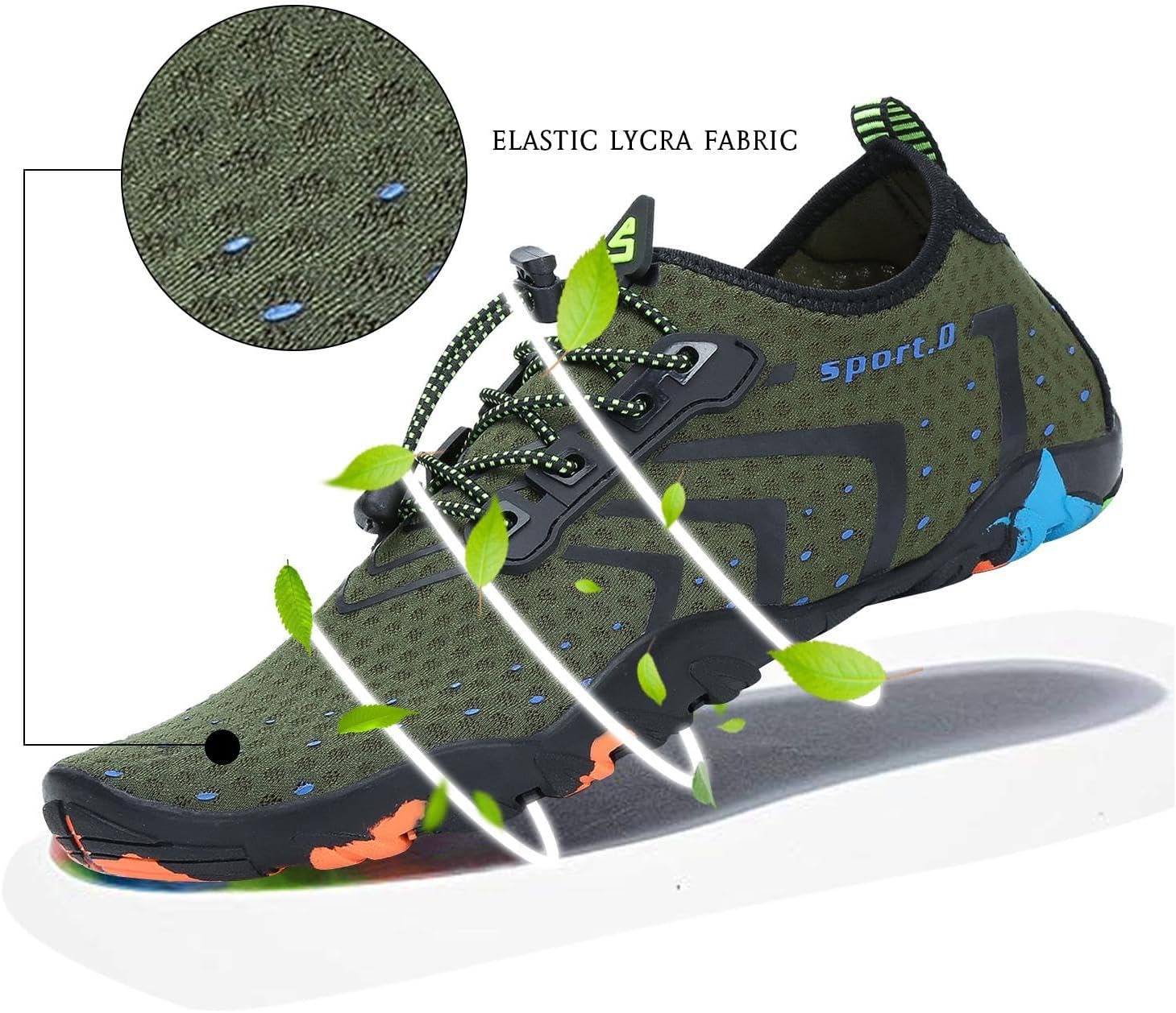 Detalle de SAGUARO Badeschuhe Damen & Herren – Schnelltrocknende Aquaschuhe für Strand, Surfen & Wassersport
