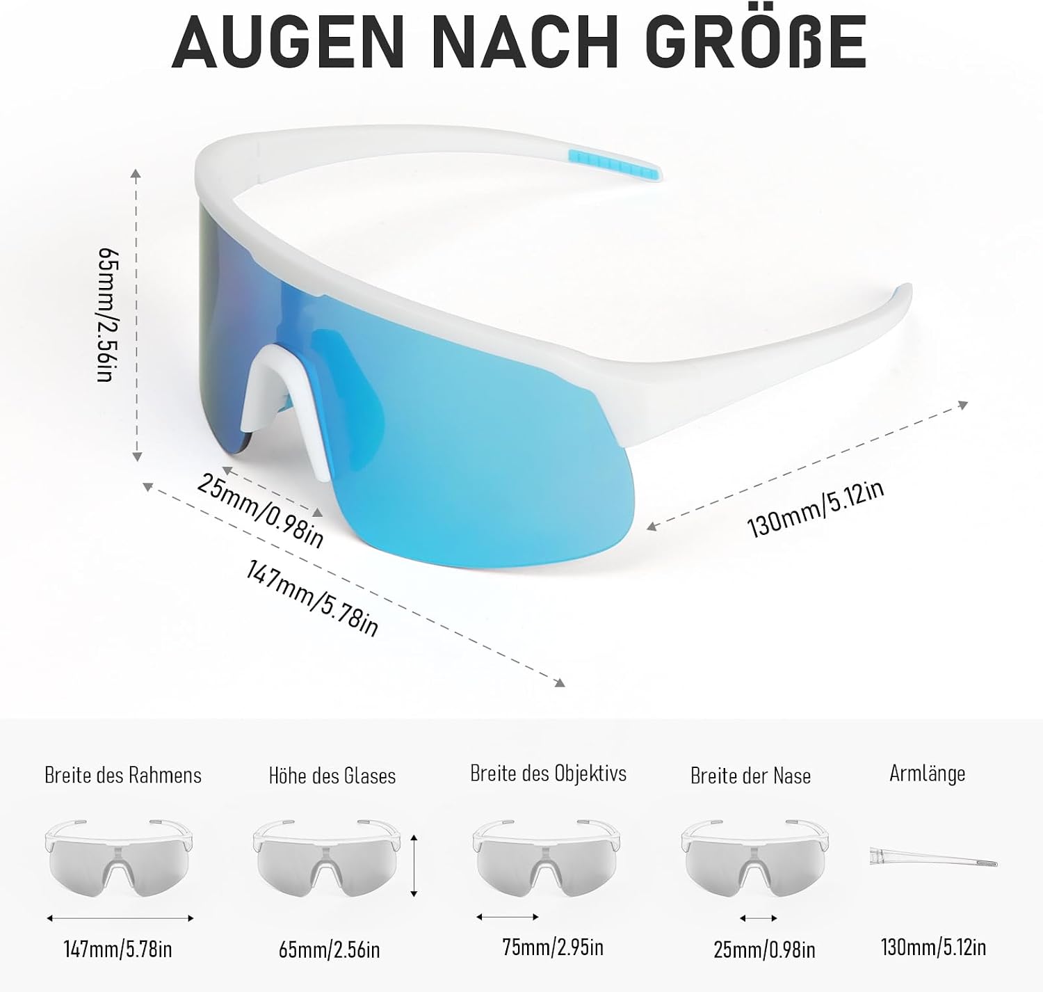 Thumbnail 4 de UVTQSSP Fahrradbrille ultraleicht TR90 34 g UV400