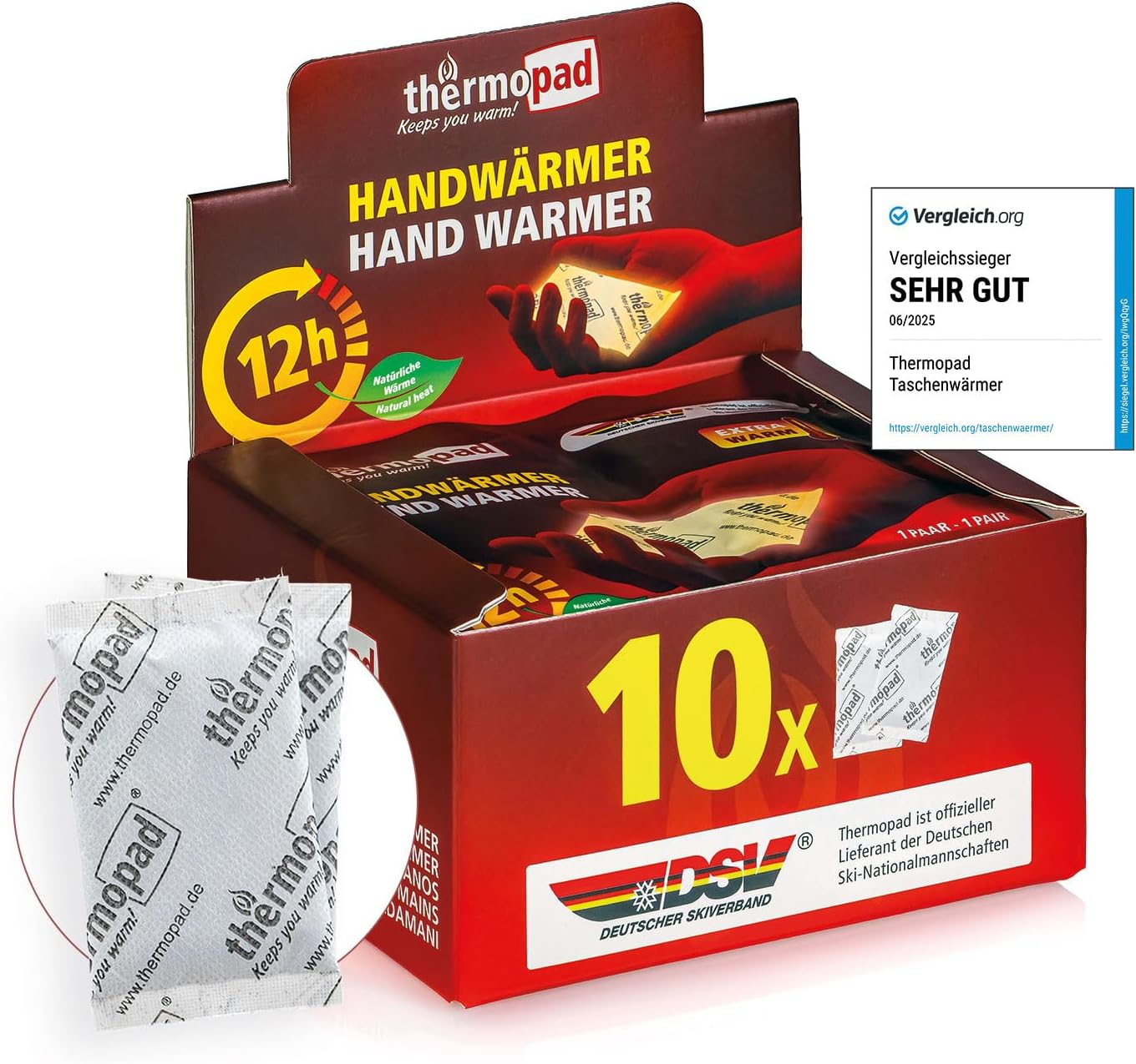 Thumbnail 6 de THERMOPAD Handwärmer 10 Paar – Taschenwärmer für 12 Stunden Wärme