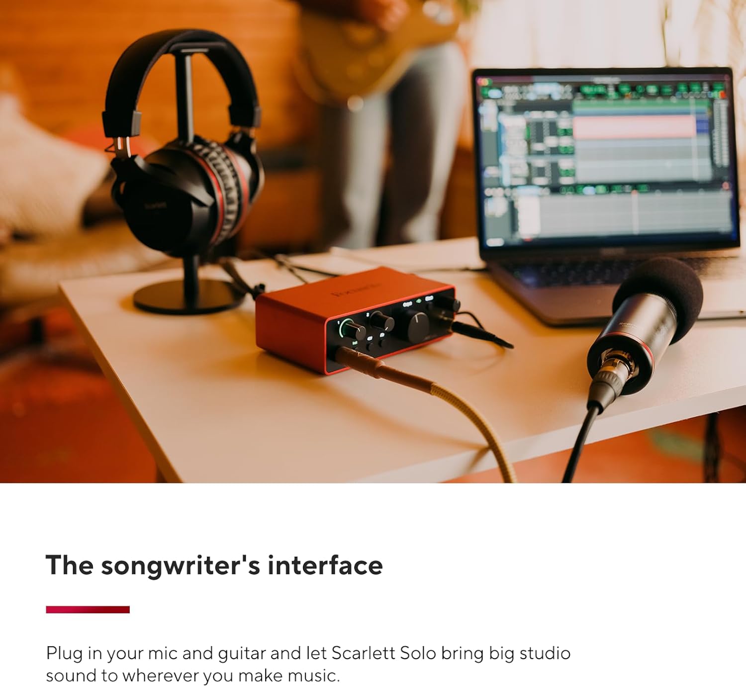 Thumbnail 4 de Focusrite Scarlett Solo 4th Gen USB Audio Interface for guitar, vocals and home production