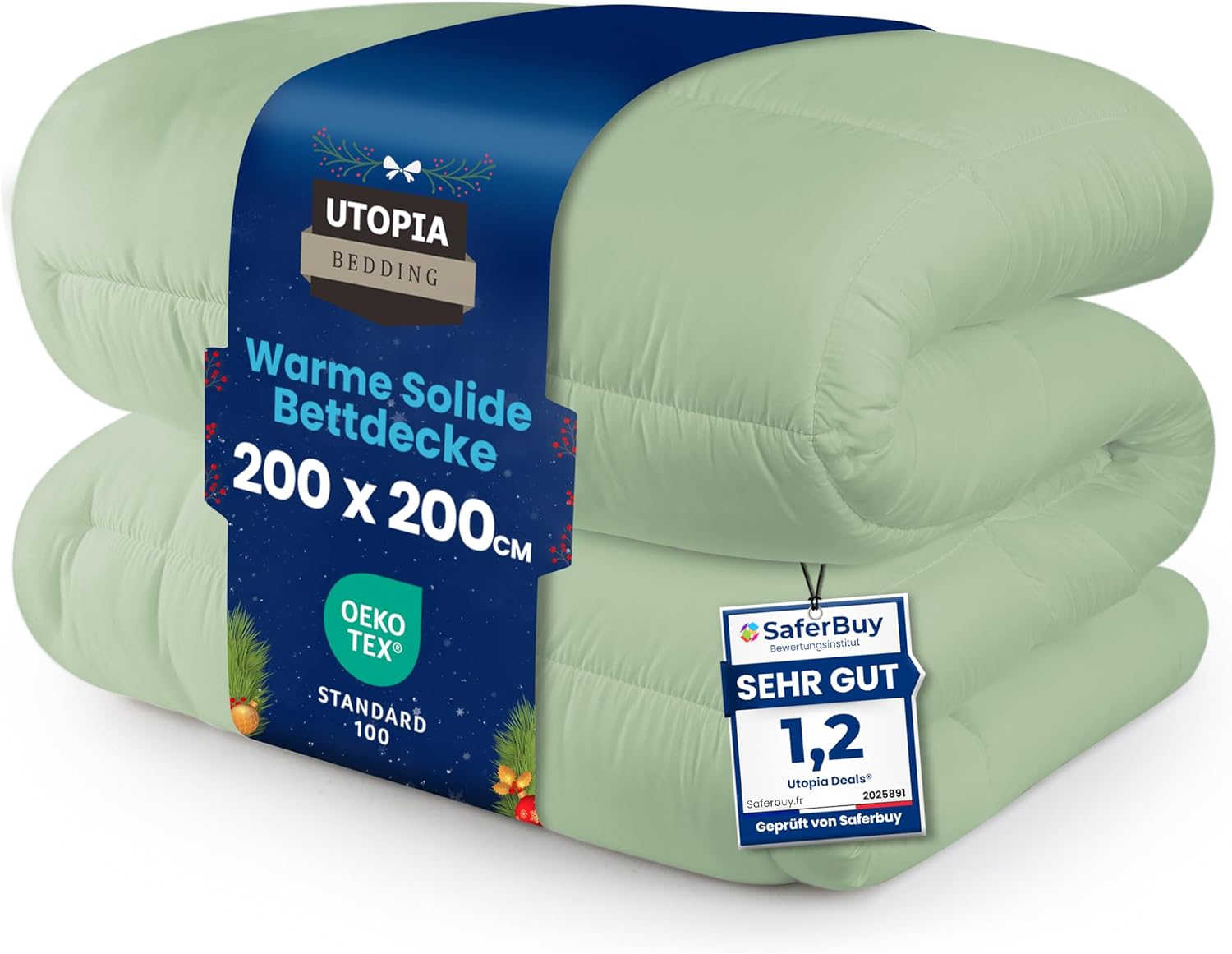 Thumbnail 6 de Utopia Bedding Ganzjahres-Bettdecke 155 x 220 cm mit 370 GSM Füllung (weiß)