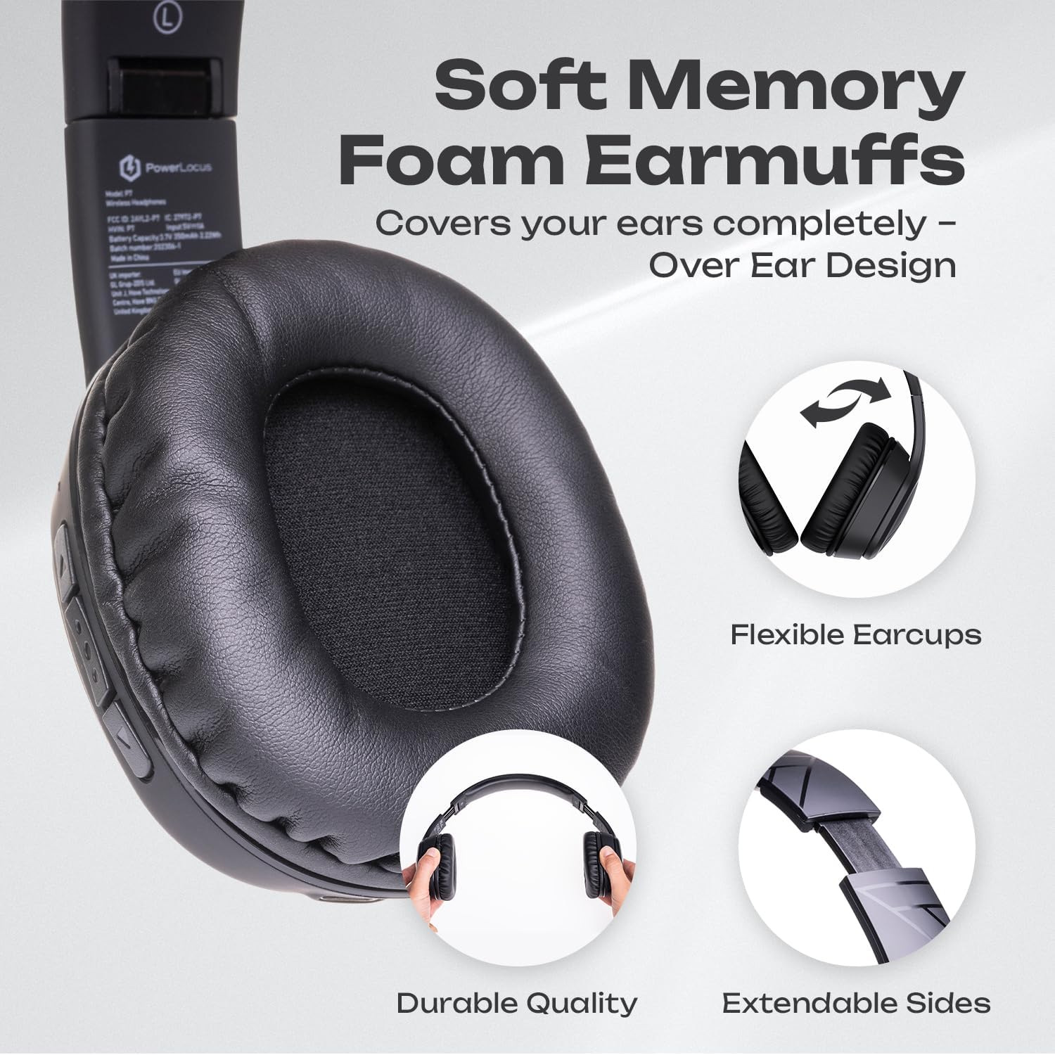 Thumbnail 4 de PowerLocus Wireless Headphones Over Ear: All‑Round Comfort and Long Battery Life