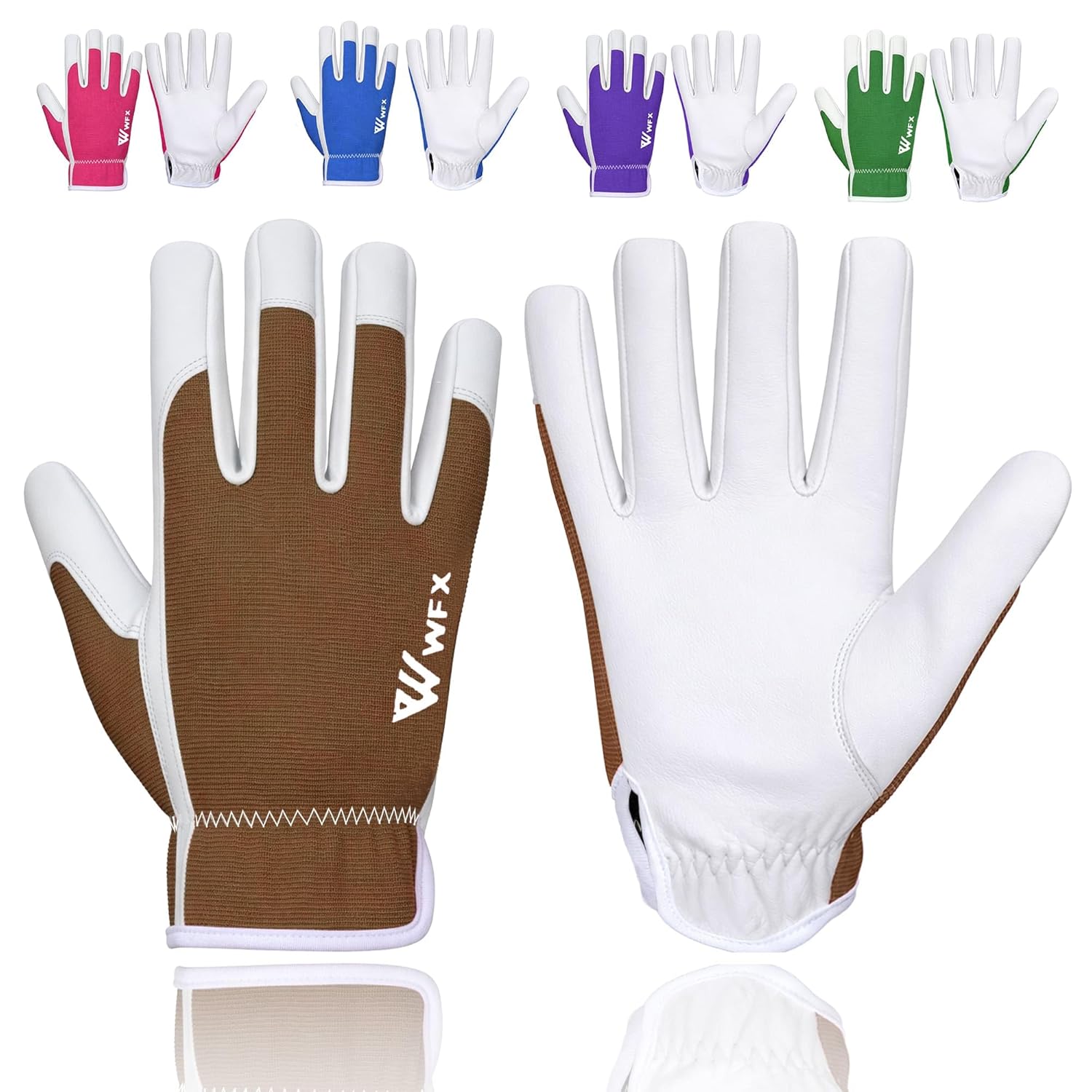 Detalle de WFX Guantes de trabajo de cuero para jardinería talla S
