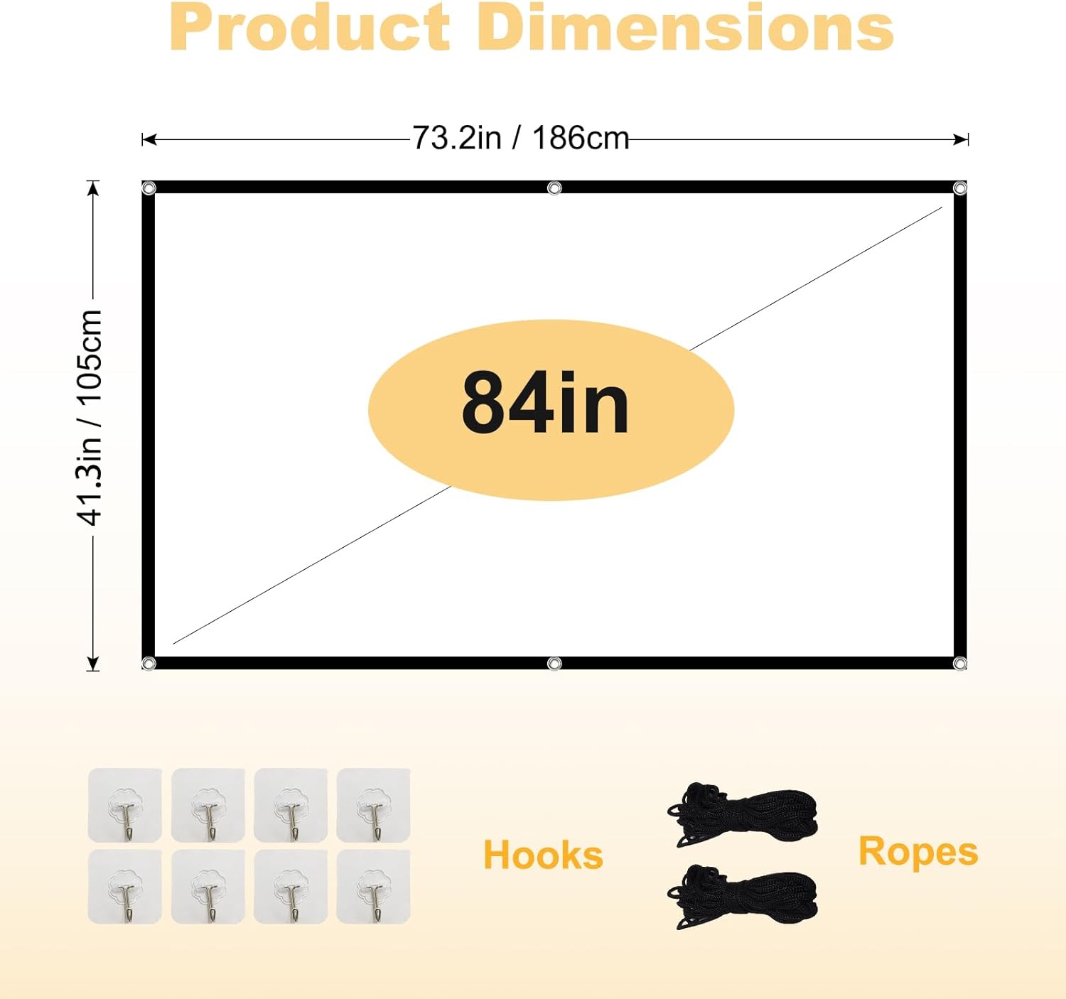 Thumbnail 6 de XINLEMY Foldable 84-inch Projector Screen