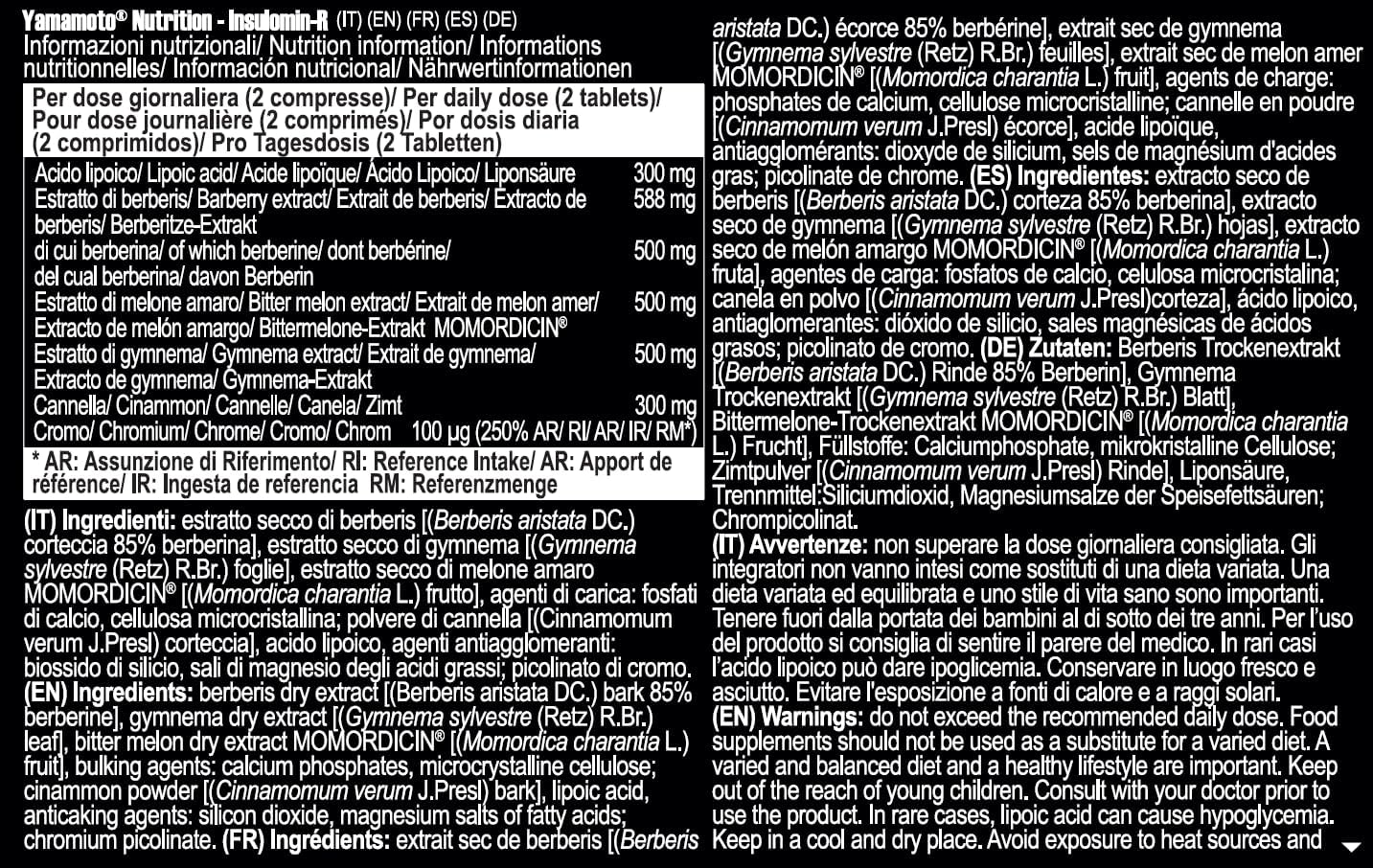 Detalle 2 de Insulomin-R integratore 60 compresse per glicemia 💊