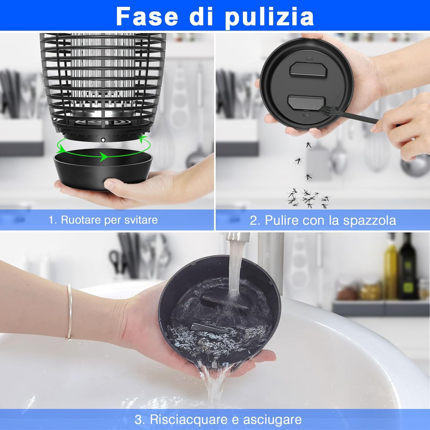 Thumbnail 6 de PALONE Lampada antizanzare elettrica 20 W con rete UV e copertura fino a 100 m²