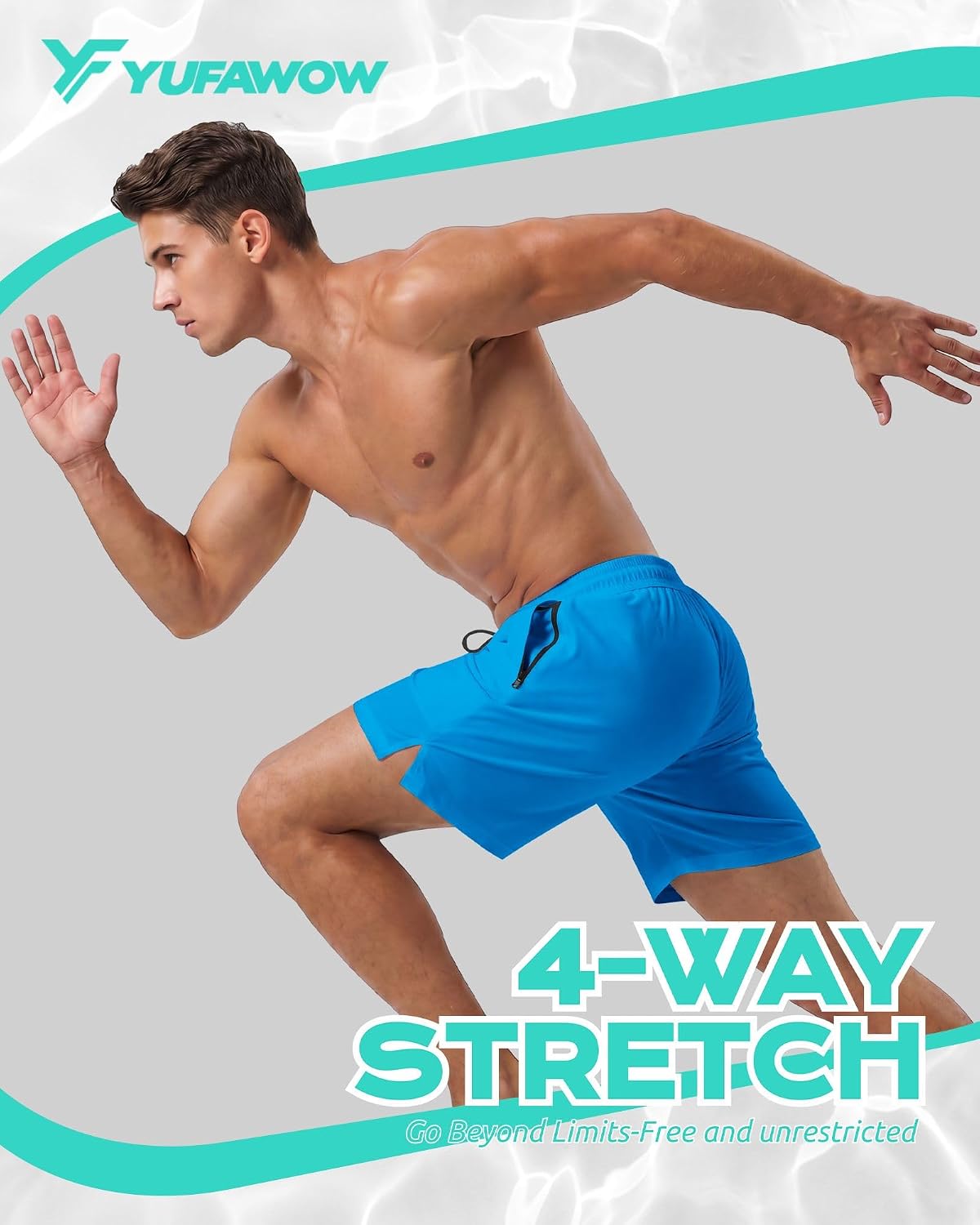 Detalle 2 de Yufawow Men's Swim Trunks with 7-Inch Length