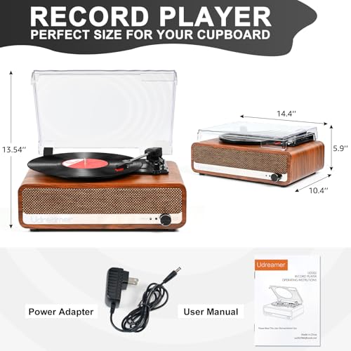 Thumbnail 6 de Udreamer Platine, tourne-disque Bluetooth avec 3 vitesses