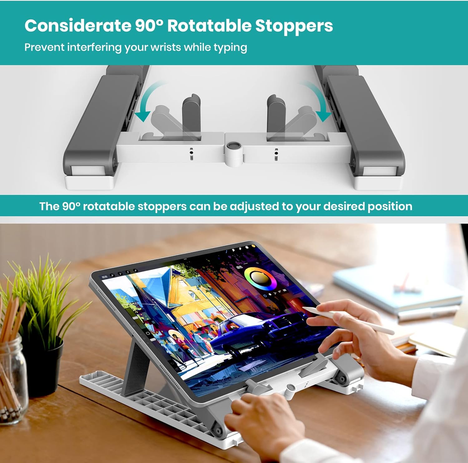 Detalle de Klearlook Portable 2-in-1 Laptop & Phone Stand (11–17")