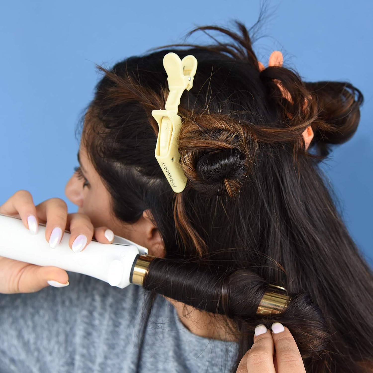 Detalle 2 de FRAMAR Pastel Alligator Hair Clips (10-Pack) for Salon-Style Sectioning & Styling
