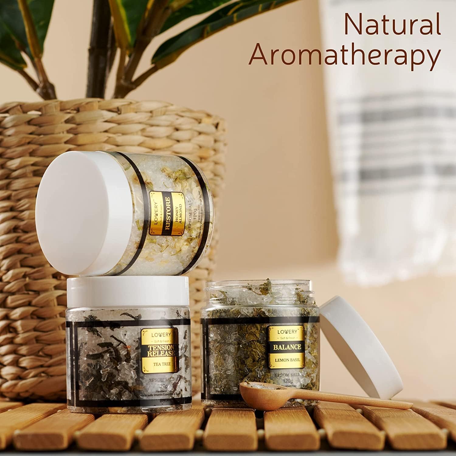 Thumbnail 2 de Lovery Deluxe Epsom Bath Salts Gift Basket Set for Mom (6 Jars)