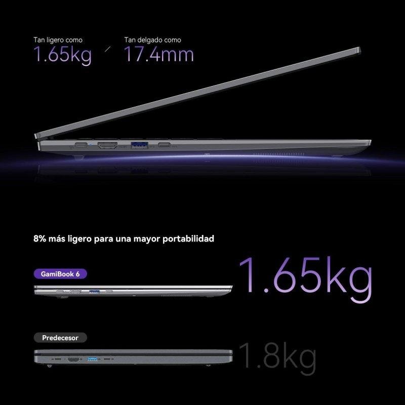 Detalle 2 de Blackview GamiBook 6 16": portátil gaming con Ryzen 7 7735HS, 16 GB y 512 GB SSD