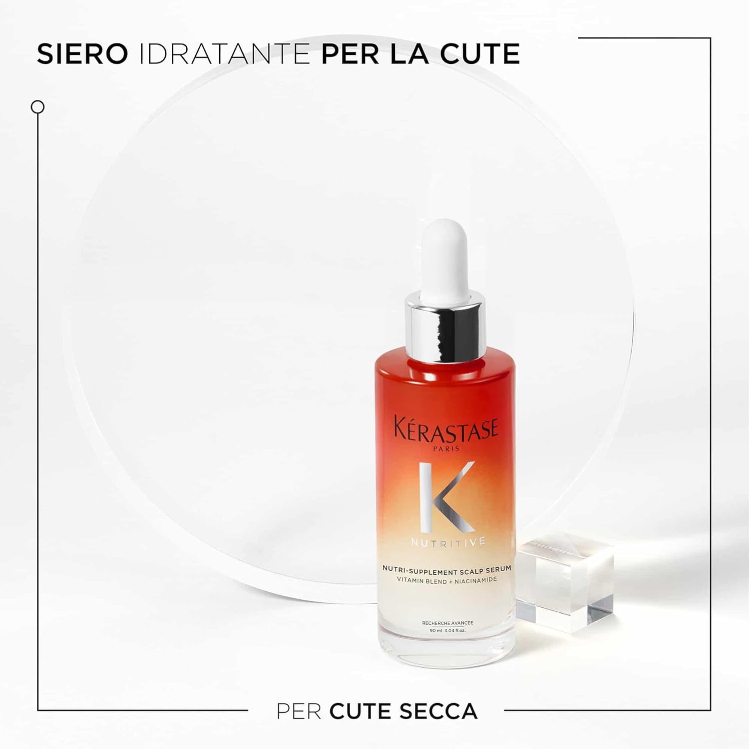 Detalle de Kérastase Nutritive Siero Idratante per il cuoio capelluto secco (90 ml) alla niacinamide e miscela di vitamine