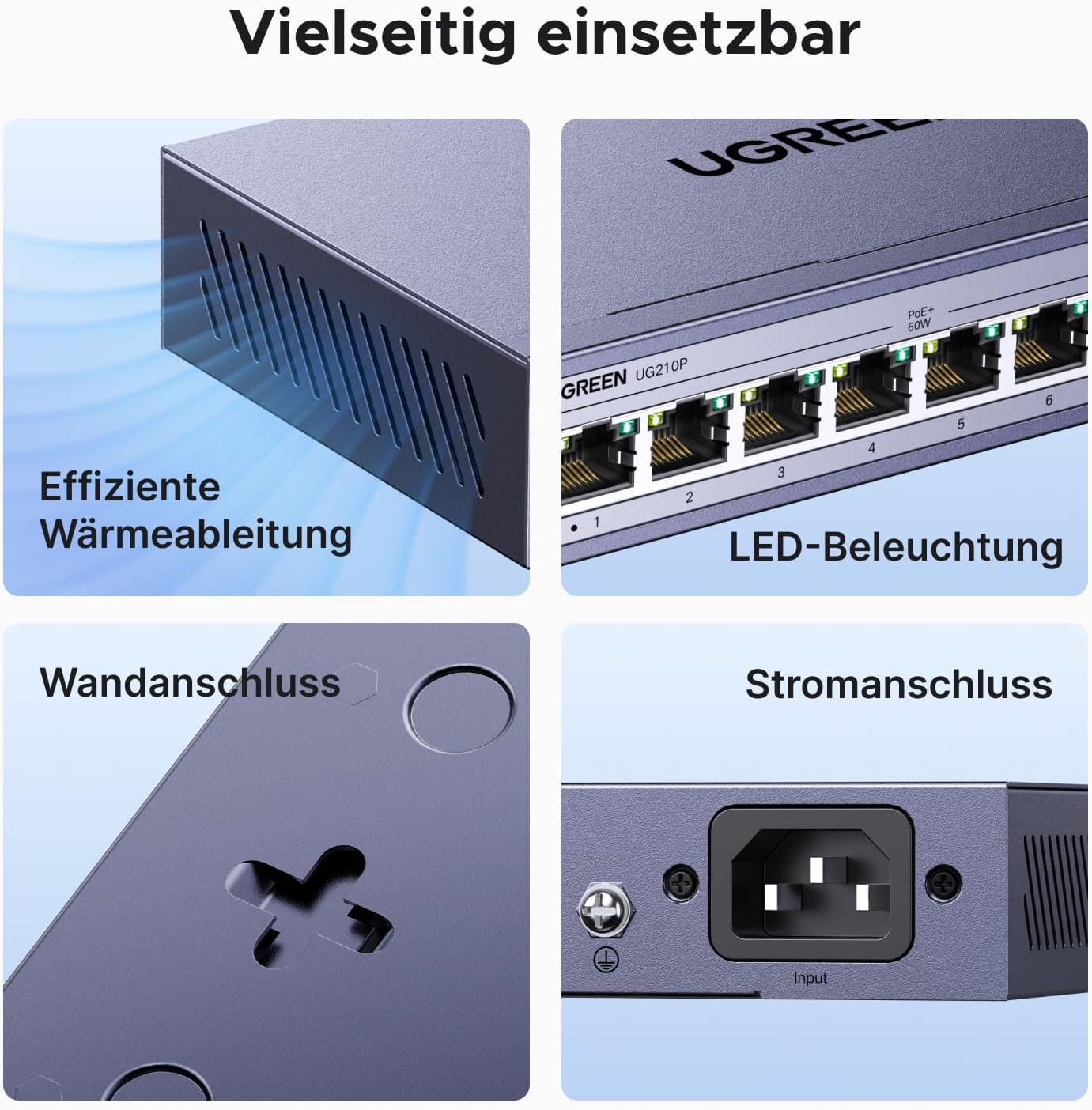 Thumbnail 5 de UGREEN 10 Port Gigabit PoE LAN Switch 60W