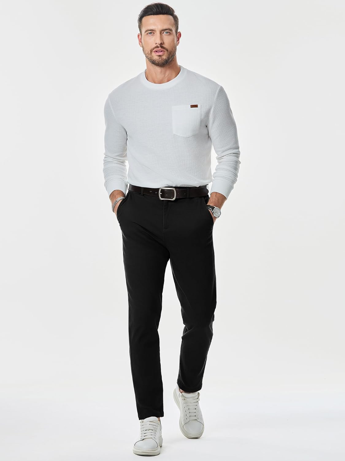 Detalle de Elegancity Herren Chino Hose Casual Chinohose Baumwolle Freizeithose đ
