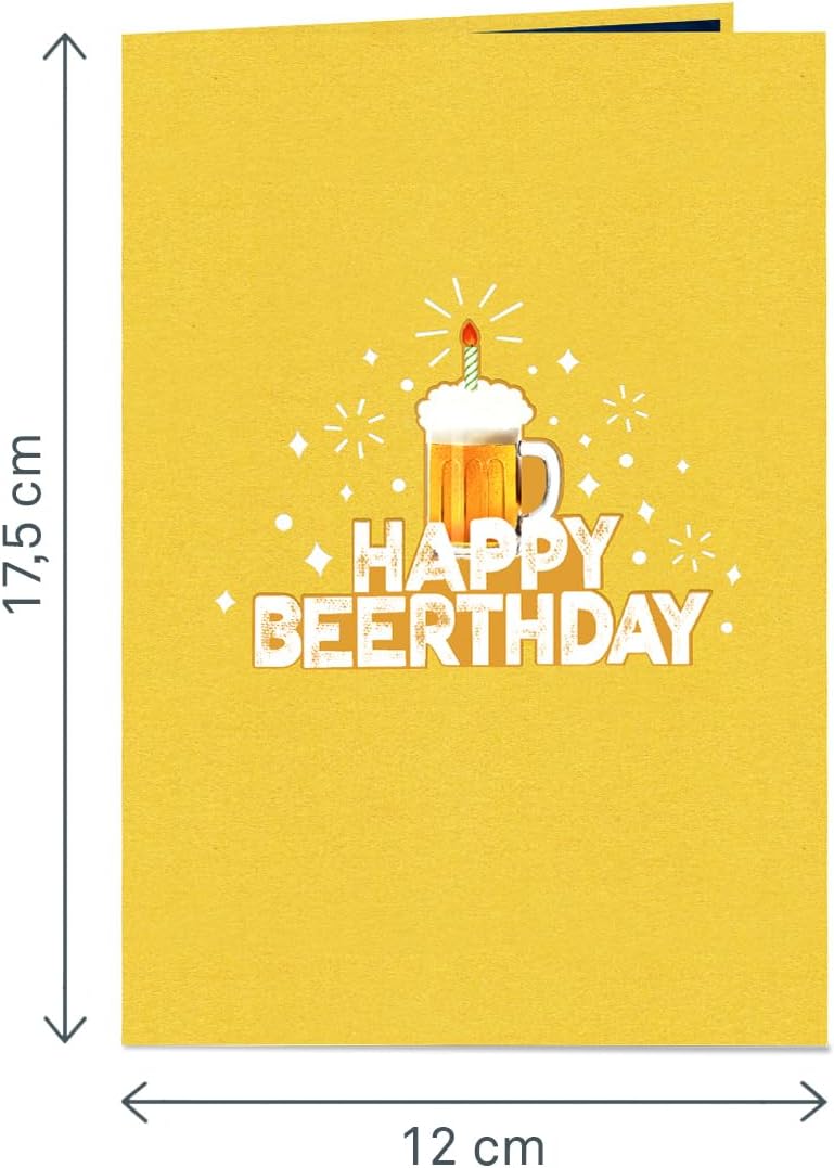 Thumbnail 3 de papercrush® Carte pop-up « Happy Beerthday » — carte d’anniversaire 3D avec bière
