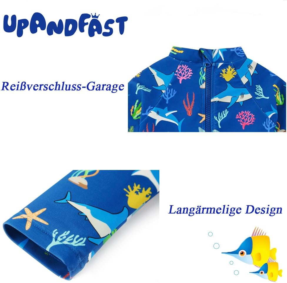 Thumbnail 5 de upandfast Baby Badeanzug mit Sonnenhut UPF 50+ – einteilig mit Schutz & einfachem An- und Ausziehen