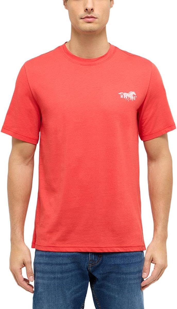Detalle de MUSTANG Herren Style Austin T-Shirt – Lässiger Komfort aus Bio-Baumwolle