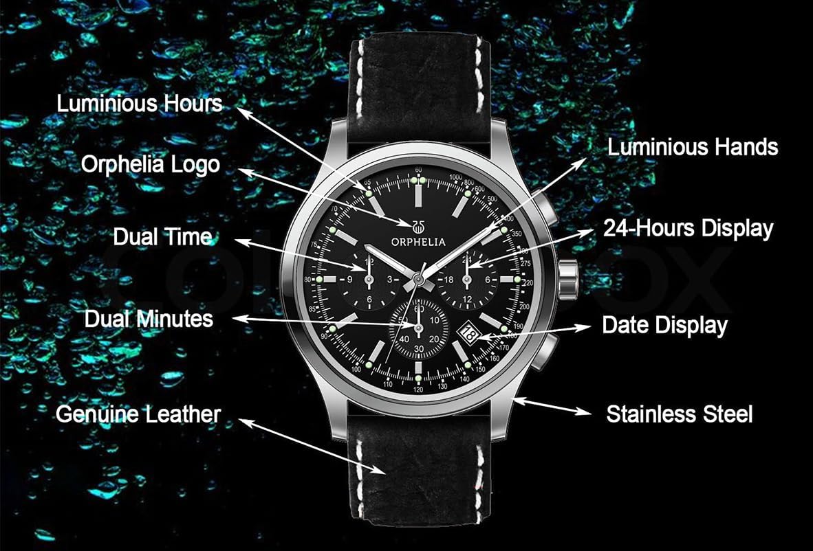 Thumbnail 5 de Orphelia Orologio da polso uomo 24 ore Dual Time al quarzo