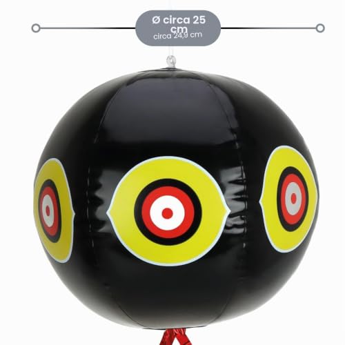 Detalle 2 de COM-FOUR® 4x palloncino repellente per uccelli – spaventapasseri con occhi finti