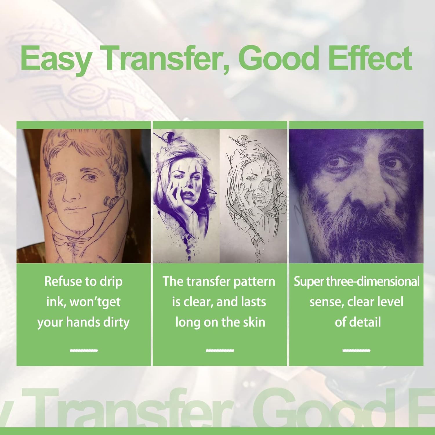 Thumbnail 5 de Unihuby Stencil Tattoo Transferpapier 4‑lagig A4
