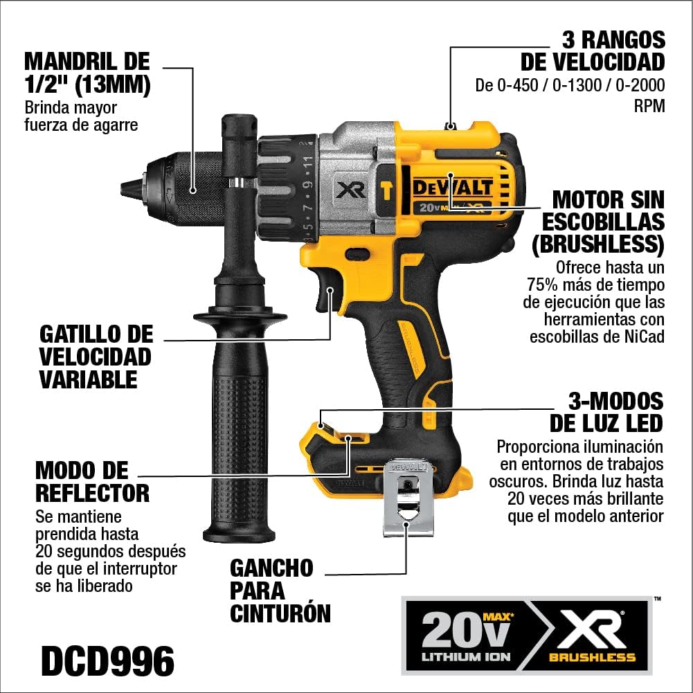 Thumbnail 3 de DEWALT DCD996B Hammer Drill Driver 20V Max XR