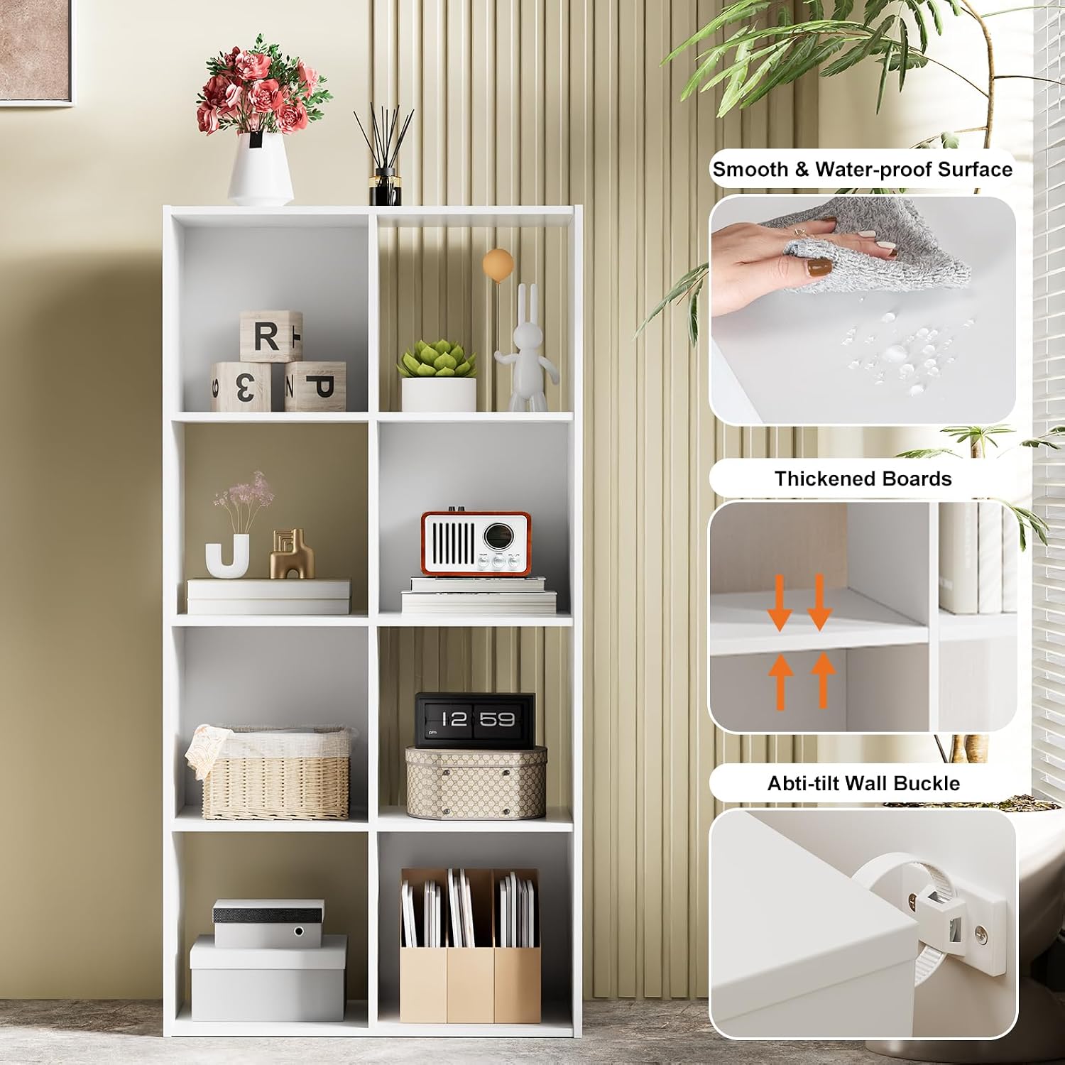 Detalle de Sweetcrispy Cube Bookcase, White