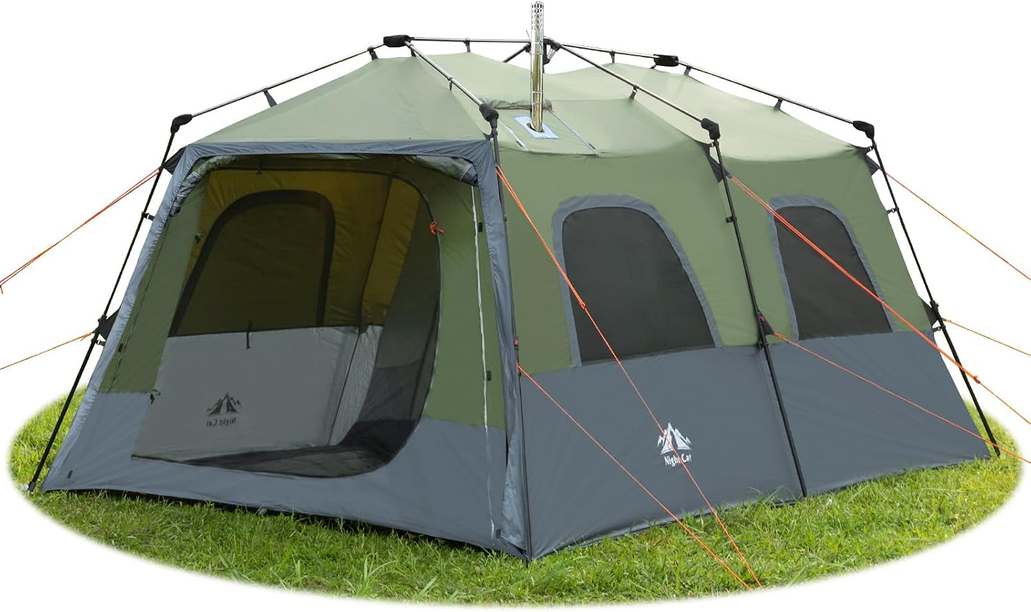 Detalle de Night Cat Pop Up Family Tent for 8 – Waterproof 2-Bedroom Cabin Tent