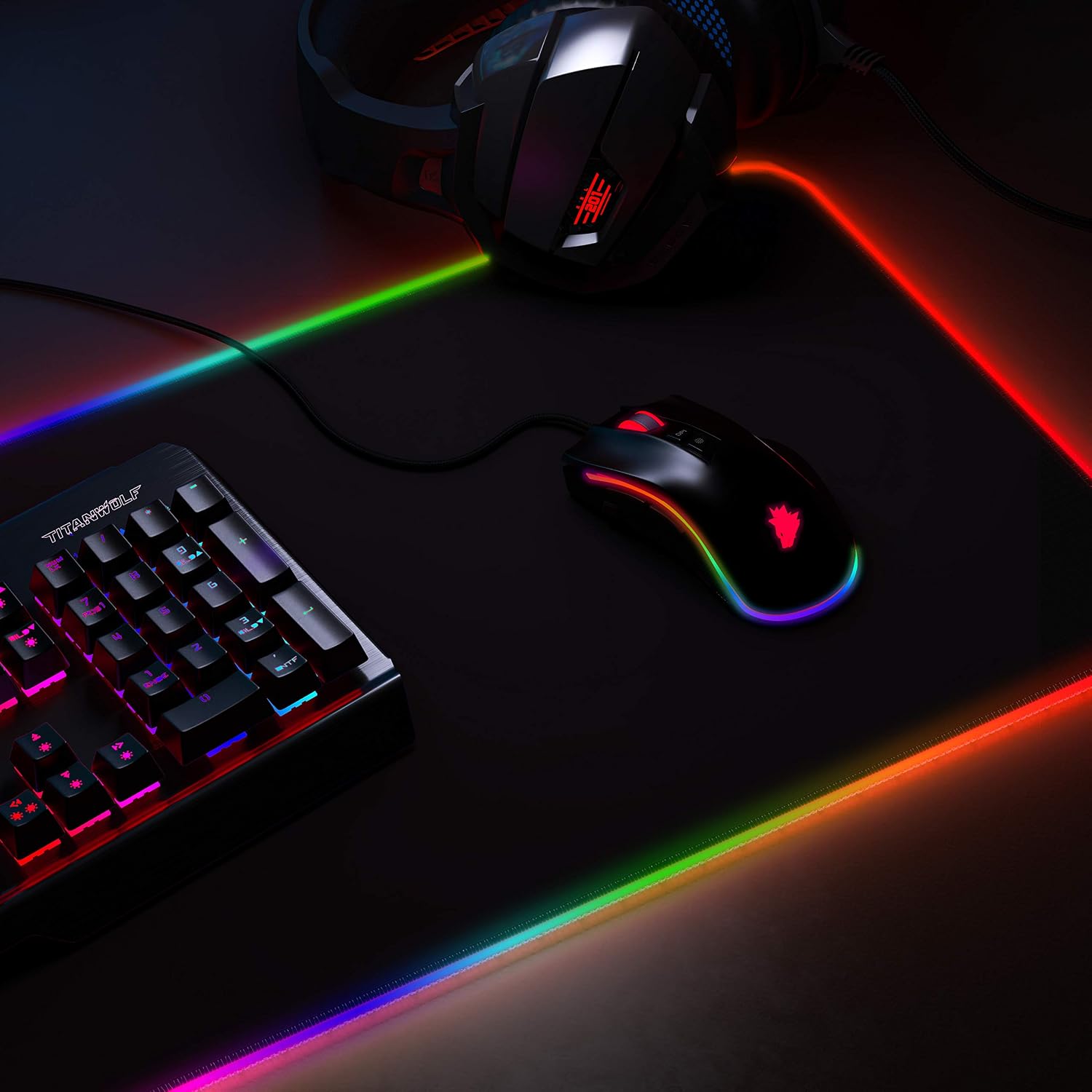 Thumbnail 6 de Titanwolf RGB Gaming Mauspad 800x300 mm