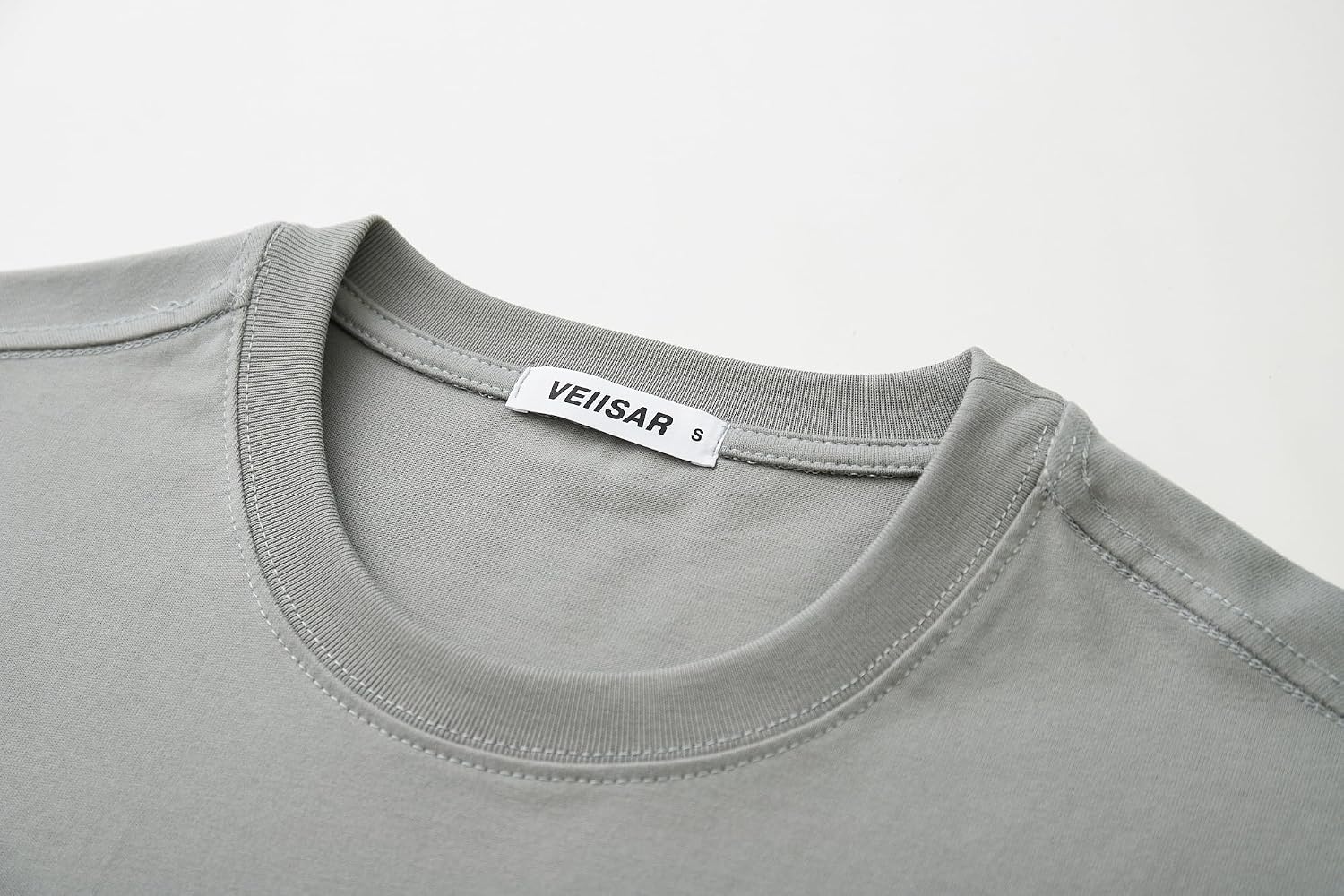 Thumbnail 4 de VEIISAR Herren dickes Rundhals Langarm-T-Shirt aus 100% Baumwolle (Heavy-Duty, vorgewaschen)
