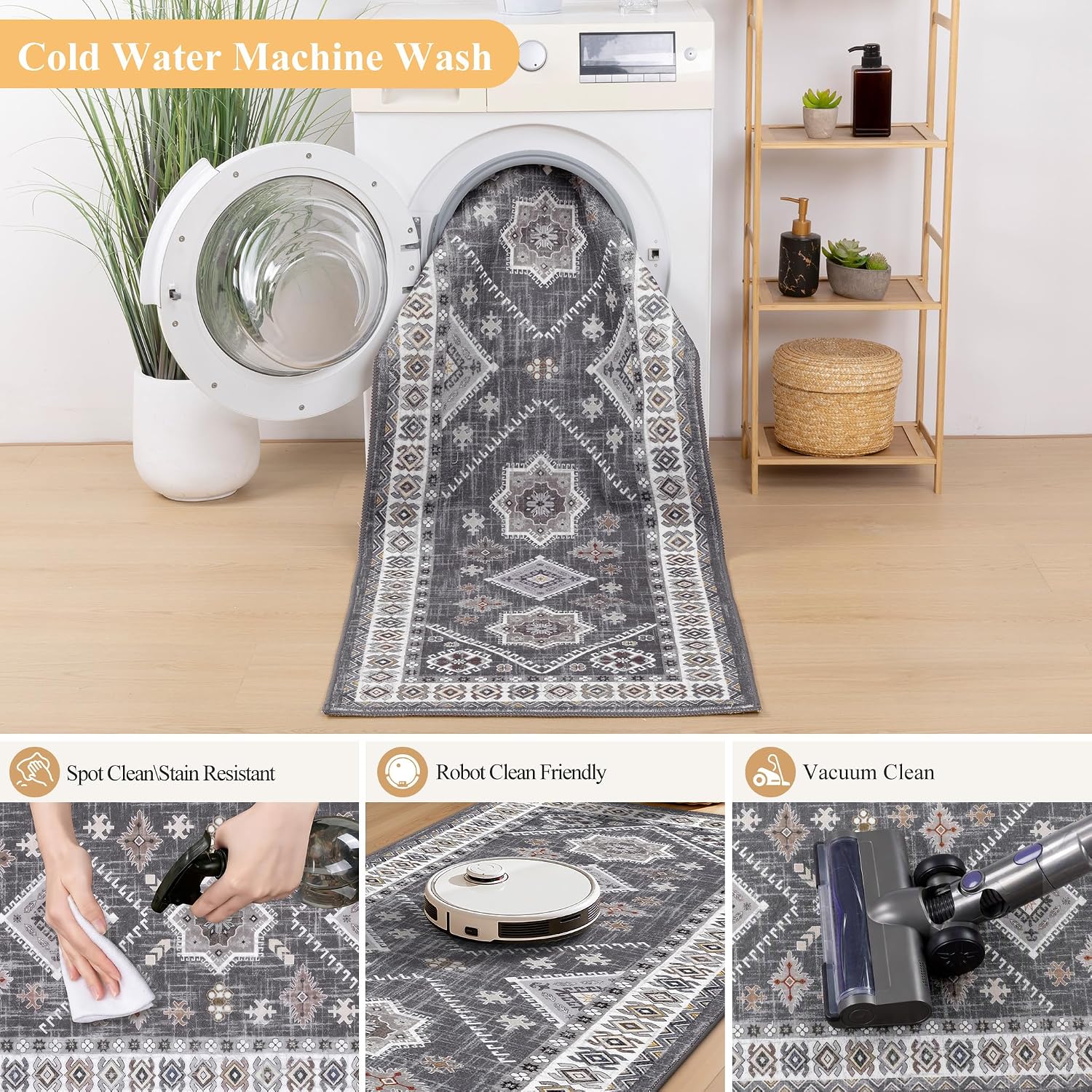 Thumbnail 4 de HEBE Boho Kitchen Rug Set 3-Piece ⚙