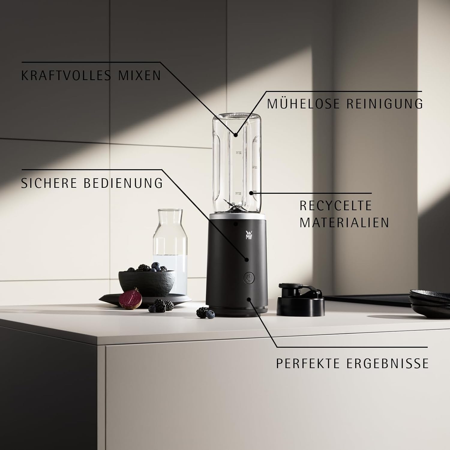 Thumbnail 3 de WMF Mix & Go Touch Smoothie Maker to go (500 W) – tragbarer Mixer mit auslaufsicherer To-Go-Flasche