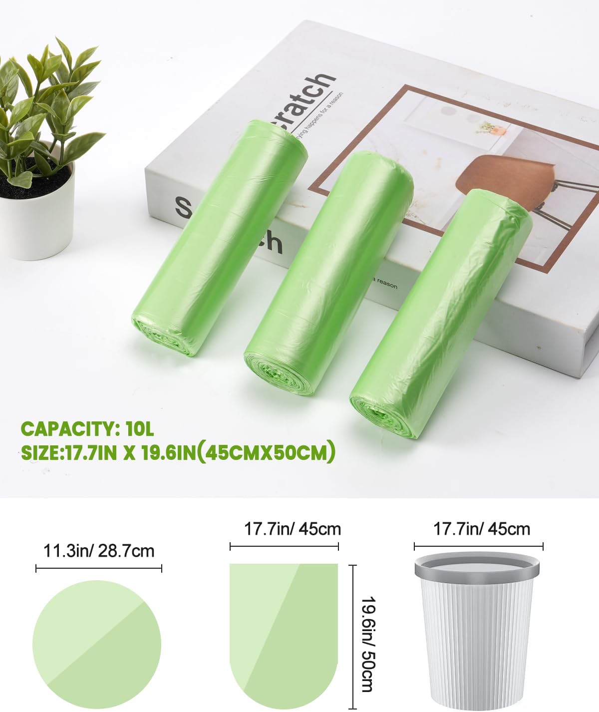 Thumbnail 1 de YEERSUO Bin Bags Liner 120 PCS 10 L