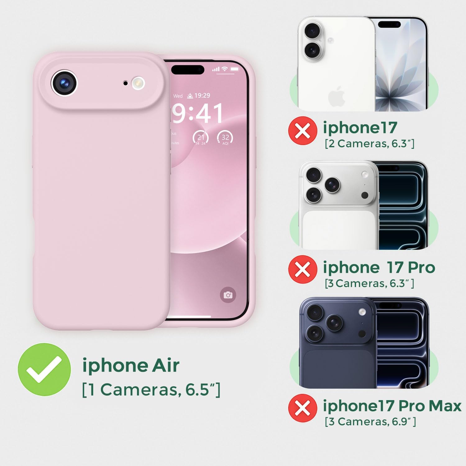 Detalle de iPhone 17 Pro Max case 0.15 in slim