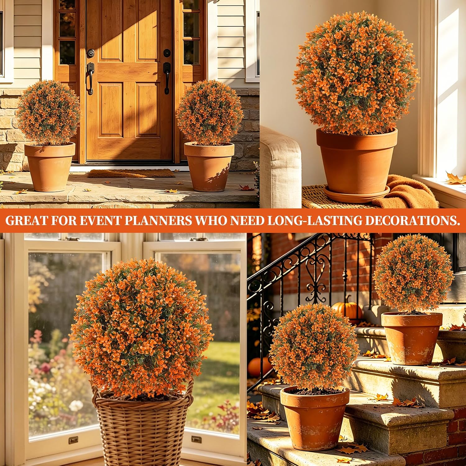 Detalle de Grooy Artificial Boxwood Topiary Trees, 2 Pack