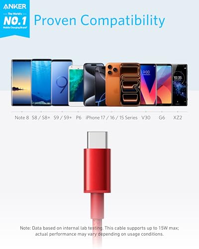 Detalle de Anker 331 Cavo USB Type-C – Confezione da 2, Nylon intrecciato 180 cm