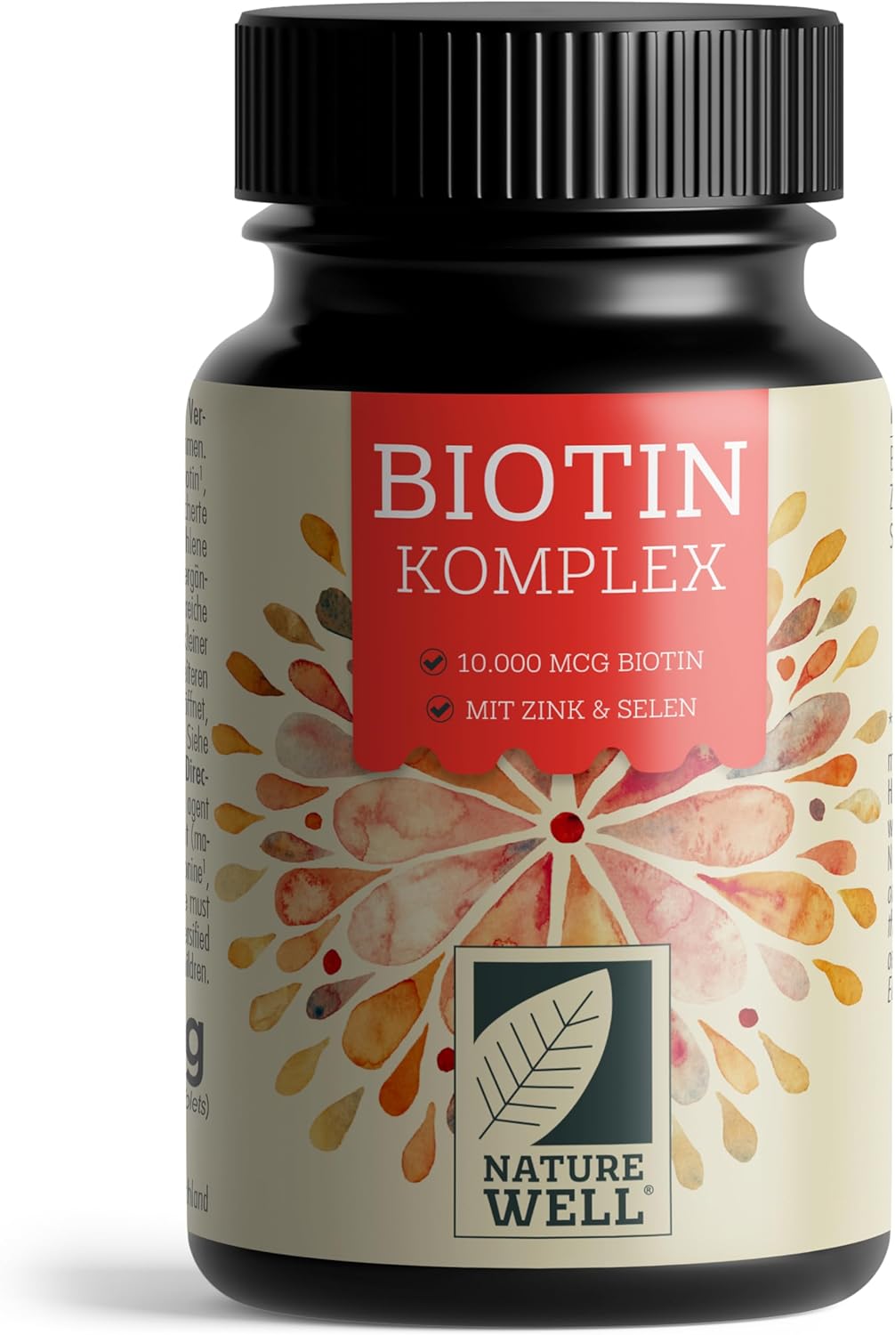 Detalle de Biotin Hochdosiert 10.000 µg Komplex mit Zink & Selen – 365 Tabletten, vegan, laborgeprüft, 1-Jahres-Vorrat
