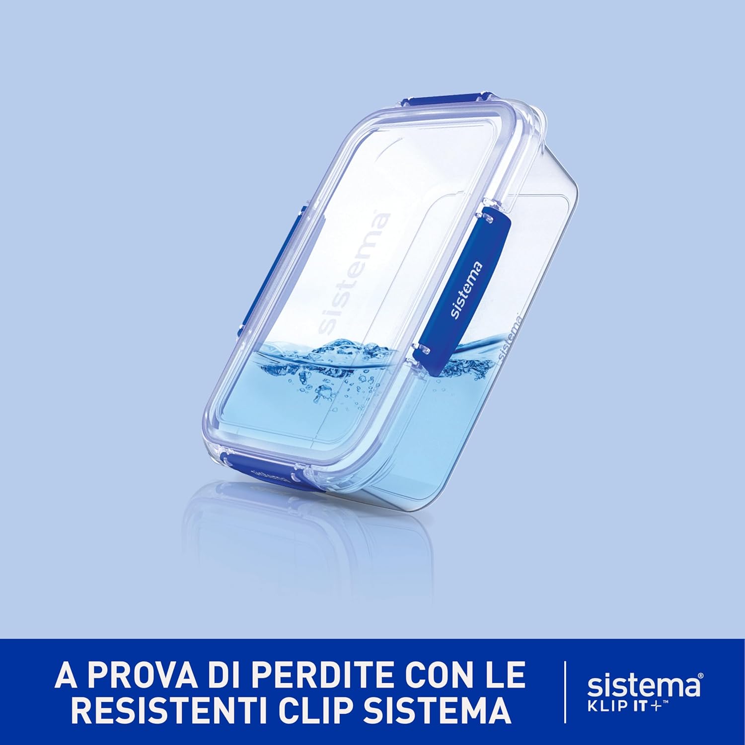 Detalle de Sistema KLIP IT PLUS contenitori per alimenti – Set 6 contenitori ermetici (2x400 ml, 3x1 L, 1x2,2 L)