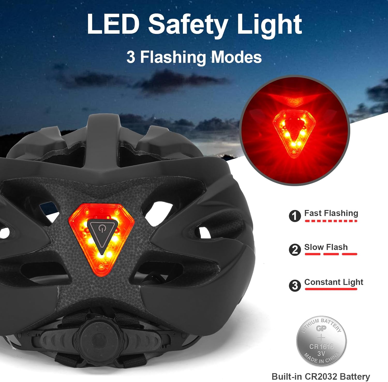 Thumbnail 1 de Bike Helmet 54-62cm with LED Light