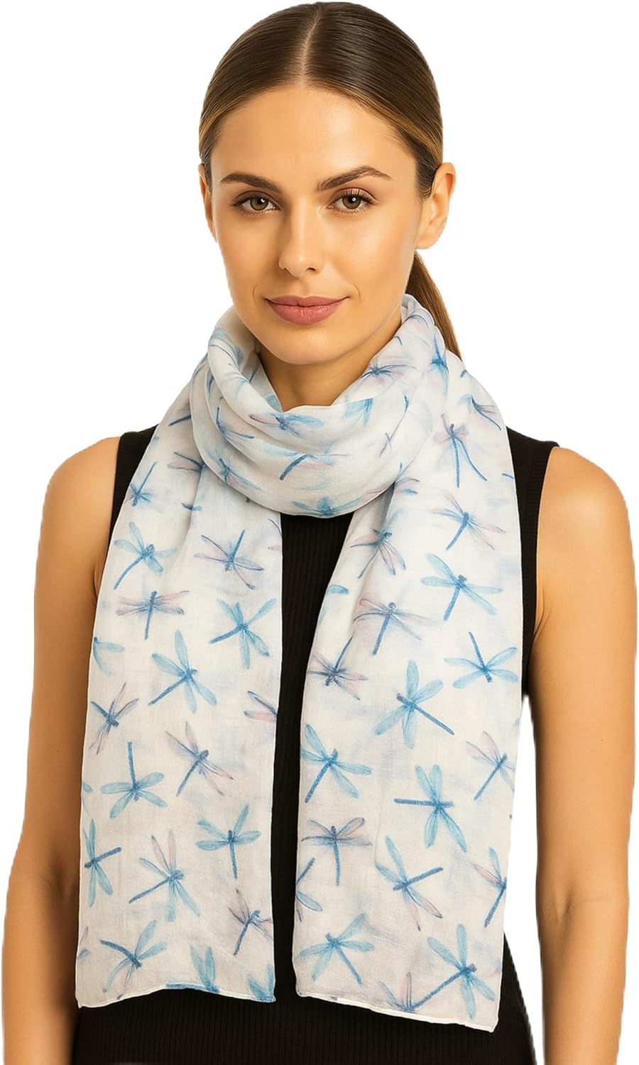 World of Shawls Women’s Lightweight Fashion Scarf with Bird & Floral Print