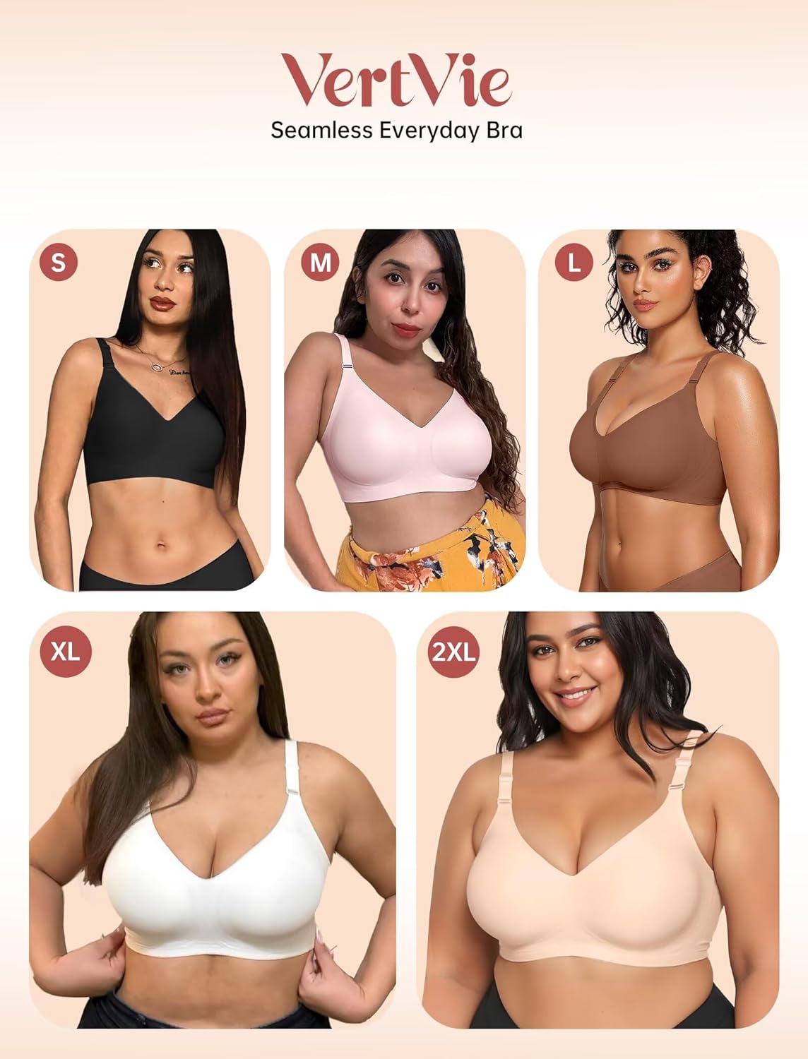 Thumbnail 4 de Vertvie Wireless No Underwire Seamless Bra