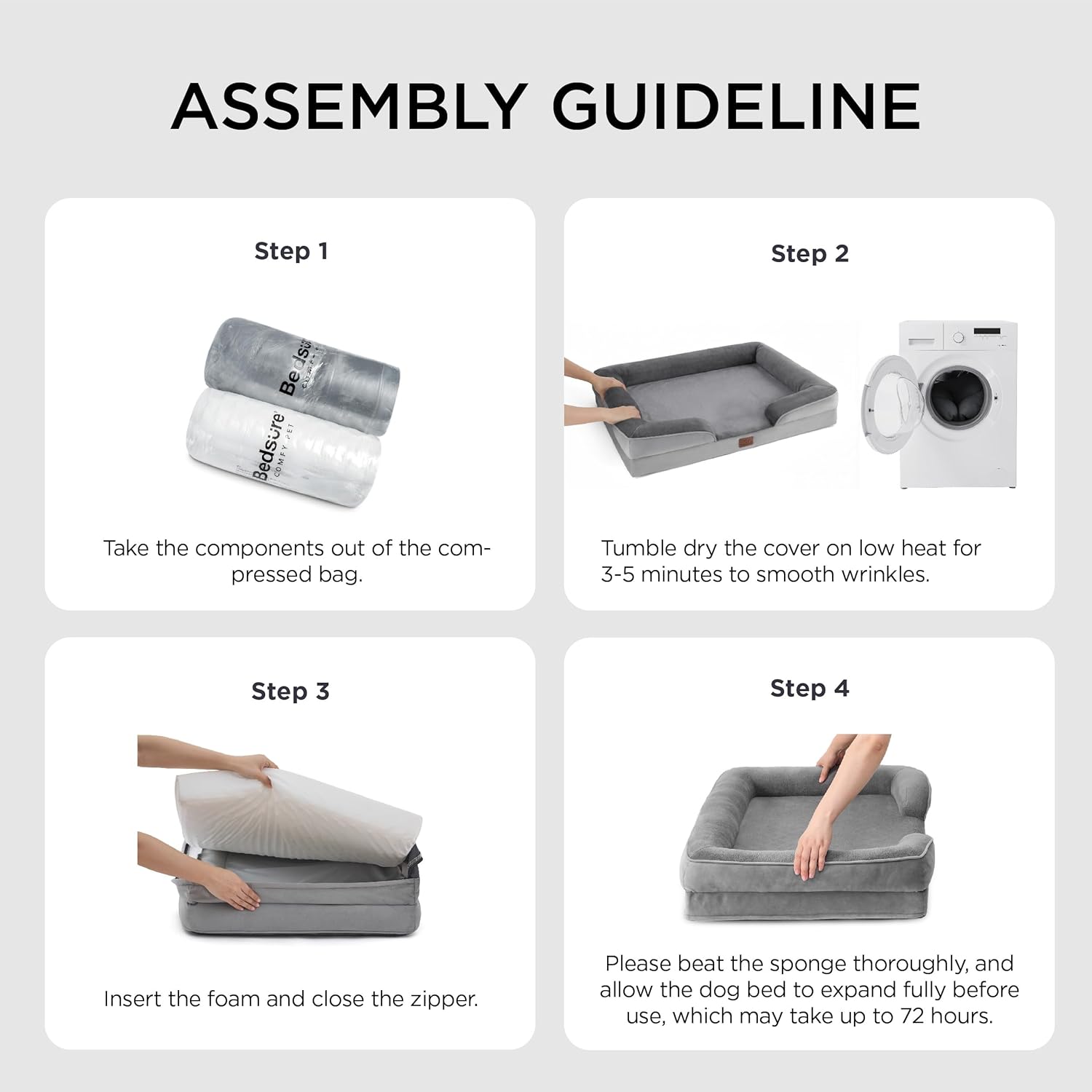 Thumbnail 6 de Bedsure Large Dog Bed Sofa 97x71x16cm