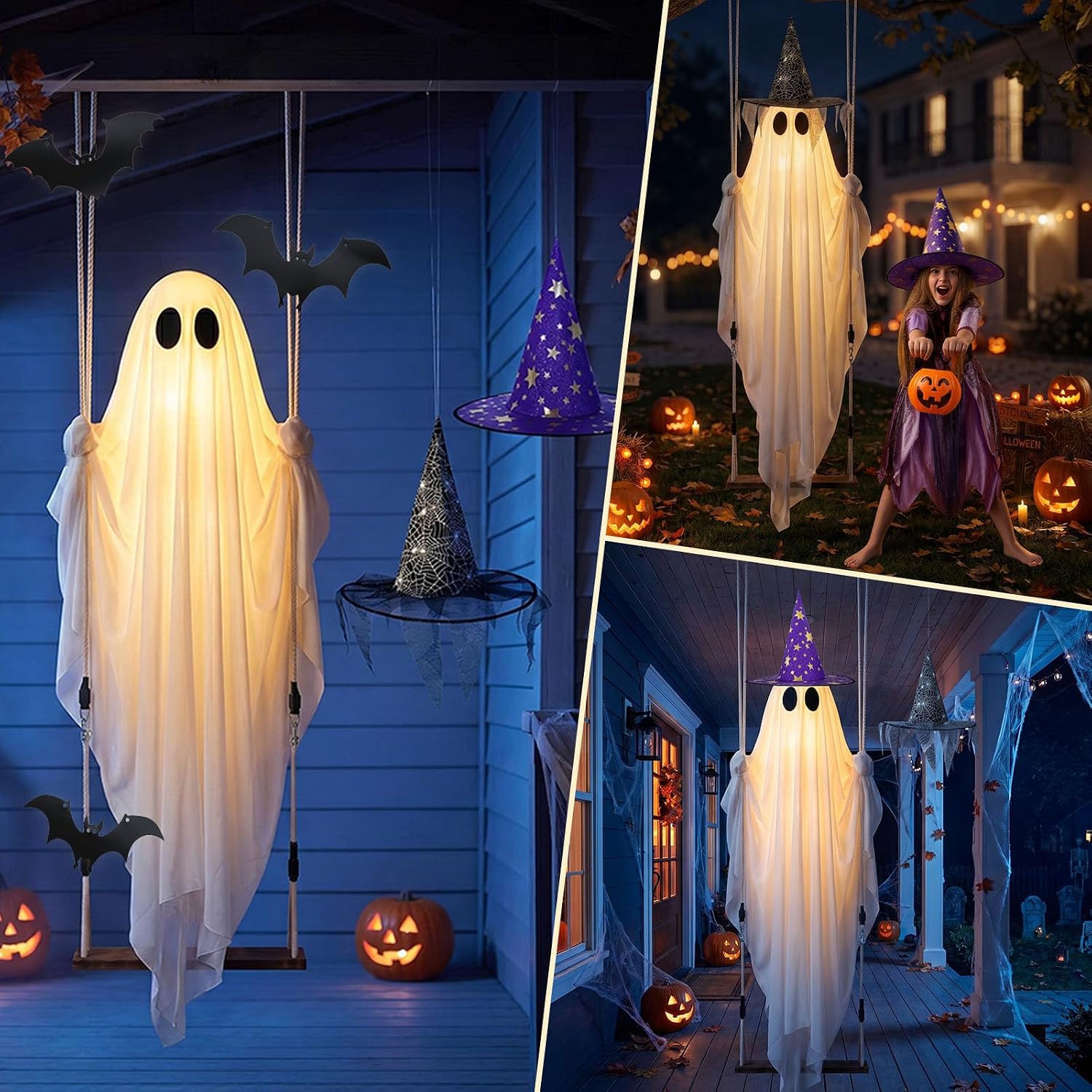 Thumbnail 6 de Hanging Halloween Ghost Decor, 11-Foot