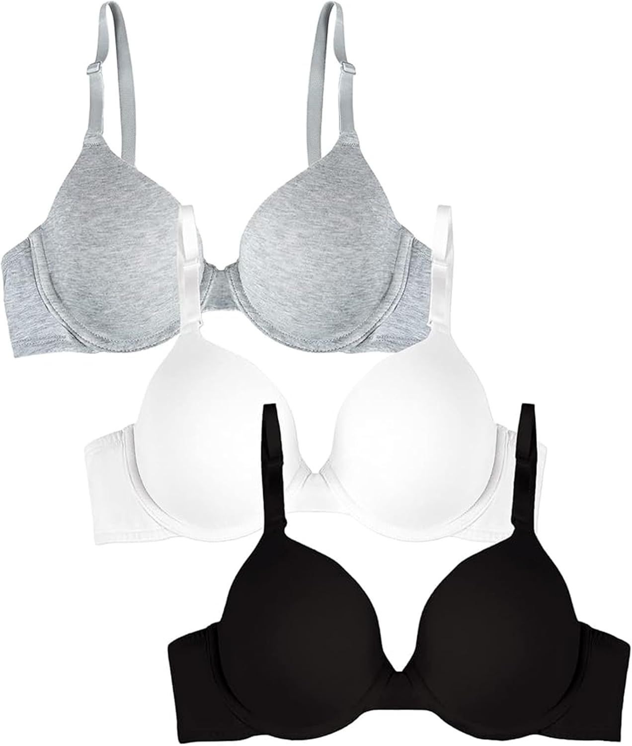 Detalle de Fruit of the Loom Women's Smooth Cotton T-Shirt Bra - Ultra-Soft, Flexible, and Invisible Under Tees